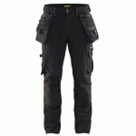 PANTALON DE TRAVAIL X1900 ARTISAN STRETCH 4D NOIR TAILLE 50L - BLAKLADER
