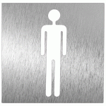 PICTOGRAMME INOX - TOILETTE HOMME