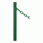 POTELET AGGLO Ø 76 MM À CHAINES 1 ANNEAU - ZINC VERT 6005 - PROCITY