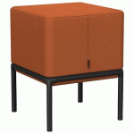 POUF ASSIS DEBOUT LOTUA TISSU 100% POLYESTER ROUILLE - SOKOA