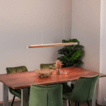 QUITANI SUSPENSION LED KIERA, CHÊNE/NICKEL, 98 CM