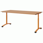 TABLE MALIBU 180X80 T3/T6 DL ST ALAISÉ ORA U340/ORANGE 1028