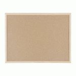 TABLEAU D'AFFICHAGE EN LIÈGE BASIC DE BI-OFFICE, SURFACE EN LIÈGE, CADRE EN BOIS NATUREL, 90 X 60 CM