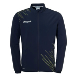 VESTE EVO WOVEN ENFANT - UHLSPORT - SCORE 26 BLEU MARINE/JAUNE FLUO