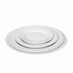 ASSIETTE PLATE EN PORCELAINE HÔTELIÈRE SÉRIE « FLORE » 20CM