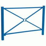 BARRIÈRE PROVINCE SIMPLE CROIX 1.57 M INOX - ZINC BLEU 5010 - PROCITY