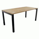 BUREAU DROIT ASTRO ARCHE 160X80 CM CHÊNE VIEILLI/NOIR - BURONOMIC