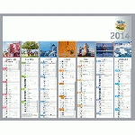LOT DE 5 - CALENDRIER SEMESTRIEL MURAL 2027 - PLANÈTE - 32 X 42 CM