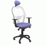 CHAISE JORQUERA EN MAILLE BLANCHE AVEC APPUI-TÊTE FIXE ET ASSISE BALI - AZUL CLARO