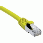 CORDON RJ45 CATÉGORIE 6A F/UTP LSOH SNAGLESS JAUNE - 10 M