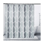 RIDEAU DE DOUCHE EN TISSU GRIS, DESIGN RÉSISTANT À L'EAU ET POLYESTER, SÉCHAGE RAPIDE, OURLET LESTÉ, ENSEMBLE DE RIDEAUX DE DOUCHE DE SALLE DE BAIN,