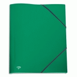 CHEMISE 3 RABATS ET ELASTIQUE 1ER PRIX - POLYPROPYLENE 4/10E - 24 X 32 CM - VERT