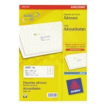 ETIQUETTE ADRESSE JET D'ENCRE 99,1 X 38,1 MM AVERY J8163-100 BLANCHE - BOÎTE DE 1400