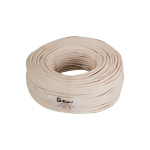 CABLE E'LECTRIQUE BIPOLAIRE 100 M SECTION E'CHEVEAU 2X0,75 MM BLANC SOUPLE ASPECT CAOUTCHOUC