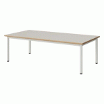 TABLE MALIBU 160X80 T1 4P STRA ALAISÉ BLC SEL W911/BLC 9016