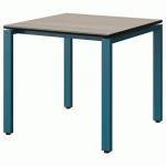 TABLE MALIBU 80X80 T5 SOUDÉ ST ANTIB ACAC/NOIR BLEU 5025