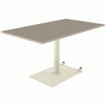 TABLE MANO MOB 140X80 T6 STRAT ABS CHÊNE HONGRIE/BEIGE 1013 - MOBIDECOR