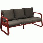 CANAPÉ TONIO 3 PLACES - ROUGE - PROLOISIRS