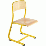 CHAISE ATLAS RÉGLABLE APPUI SUR TABLE, DOSSIER SIMPLE GALBE, ROUGE RAL 3000 - MANUTAN COLLECTIVITÉS