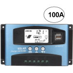 CONTRLEUR DE CHARGE SOLAIRE MPPT 100A, DOUBLE ÉCRAN LCD USB 12V 24V - EOSNOW