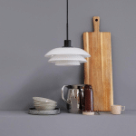 DYBERG LARSEN DL20 SUSPENSION, VERRE, NOIRE