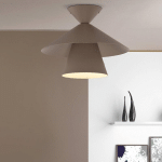 LAM PLAFONNIER 4555, 2 ABAT-JOUR, BEIGE