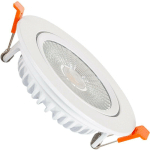SPOT LED DOWNLIGHT SUPERSLIM COB LIFUD ROND ORIENTABLE 15W BLANC CRI90 EXPERT COLOR NO FLICKER COUPE Ø 100MM BLANC FROID 6000K 24° - BLANC FROID