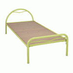 LIT TÊTE ARCEAU MÉTAL ALBA SOMMIER AGGLO 80X200 CM COLORIS ANIS - MANUTAN COLLECTIVITÉS