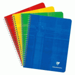 LOT DE 5 - CAHIER SPIRALE CLAIREFONTAINE METRIC 16,5 X 21 CM LIGNÉ 120 PAGES