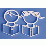 PICTOGRAMME NEOSIGN 3D MUR BIBLIOTHÈQUE BLANC - MANUTAN COLLECTIVITÉS