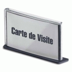 PORTE CARTE DE VISITE 3 EN 1 FAST - BUREAU OU PLAQUE DE PORTE OU BANNIERE - COLORIS ANTHRACITE