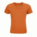 TEE-SHIRT PERSONNALISABLE ENFANT COTON ORGANIQUE BIO JERSEY 175 ORANGE