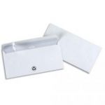 GPV BOITE DE 500 ENVELOPPES DL 110X220MM BLANCHE 80G AUTO-ADHÉSIVE 100% PAPIER RECYCLÉ