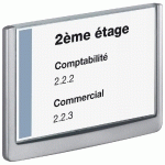 PLAQUE DE PORTE DURABLE CLICK SIGN - PLASTIQUE - A5 - 210 X 148,5 MM - GRAPHITE
