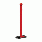 POTELET RABATTABLE SOLIBLOC Ø 76 MM BOULE - ROUGE 3020 - PROCITY