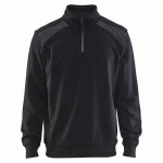 SWEAT COL CAMIONNEUR BICOLORE NOIR/GRIS FONCÉ TAILLE S - BLAKLADER