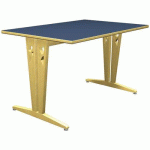TABLE IRISS 120X 80 CM DL - STRA BLEU COSMIQUE/HÊTRE NATUREL