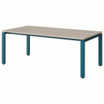 TABLE MALIBU 160X80 T3 SOUDÉ STRA ABS ACACIA/BLEU 5025
