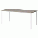 TABLE MALIBU 180X80 T6 4P STRA ABS GRIS U727/BLC 9016