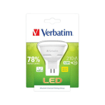 VERBATIM - 52618 AMPOULE LED MR16 GU5.3 BLANC CHAUD 4,5 W 2700 K 210 LM (52618)