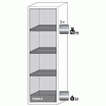 ARMOIRE SÉCURITÉ S-CLASSIC-90 S90.196.060.R JAUNE