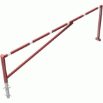 BARRIÈRE PIVOTANTE À BÉTONNER CADENAS-4000 MM-ROUGE/BLANC - SCHAKE