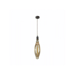 SUSPENSION LILIA 1XE27 MARRON/AMBRE AMPOULE INCLUSE 8W 3000K 640LM REGX12X12 CM