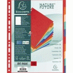 INTERCALAIRES CARTE PASTEL 170G FOREVER 10 POSITIONS - A4+ - COULEURS ASSORTIES PASTEL - LOT DE 25