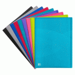 LOT DE 10 - PROTÈGE-DOCUMENTS OSMOSE OXFORD POLYPROPYLÈNE A4 80 POCHETTES - 160 VUES - ASSORTIES