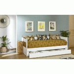 PACK LIT GIGOGNE AVEC TIROIR LAKOTA + MATELAS  BLANC 80X200 CM
