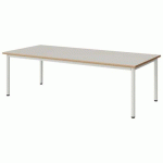 TABLE MALIBU 180X80 T2 4P STRA ALAISÉ BLC SE W911/BLC 9016