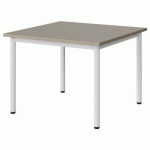 TABLE MALIBU 80X80CM T3 4P STRA ABS GRIS U727/BLC 9016