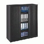 ARMOIRES À RIDEAUX ECO-CONÇUE CLASSIQUES NOIR H 136 X L 120