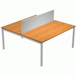 BUREAU BENCH FAST 4 PIEDS PANNEAU ÉCRAN 120X164CM - AULNE